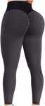 Damskie antycellulitowe legginsy z wysokim Memoryee Push Up L ciemne