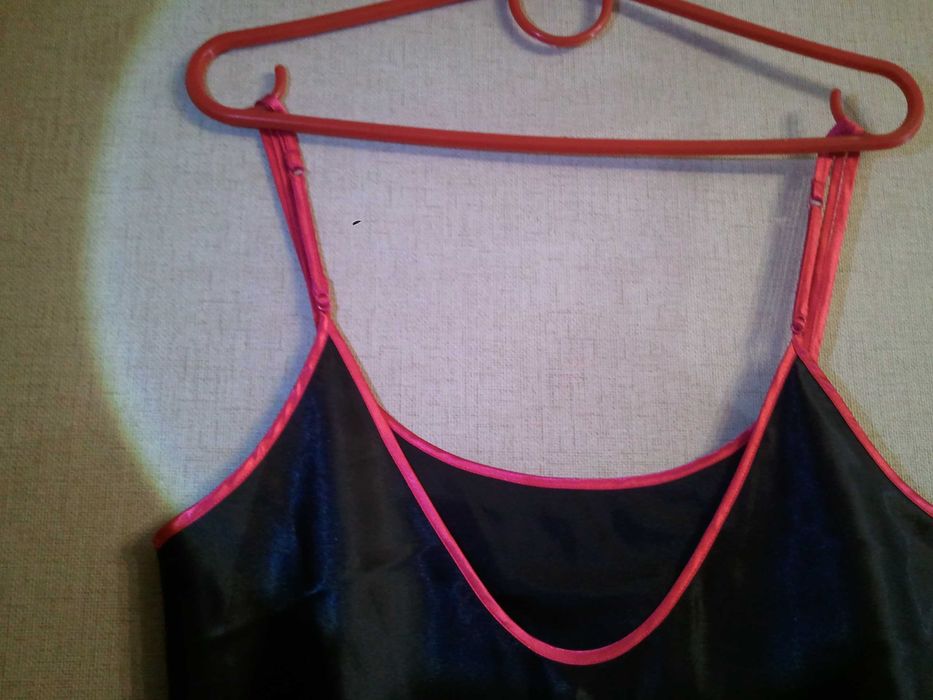 Комбинация Дракон чёрный атлас пеньюар бренд hunkemoller