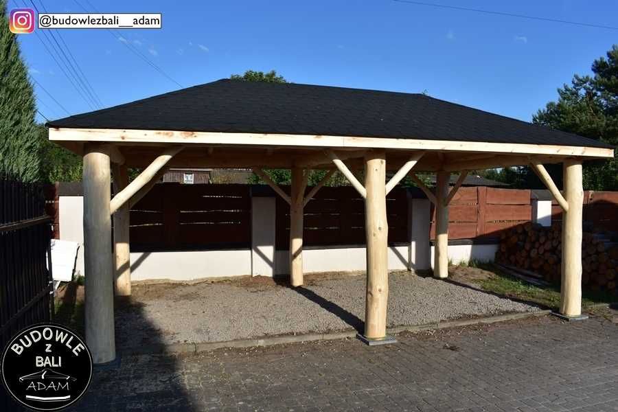 Wiata Garażowa z Bala, Garaż na Samochód, Altanka z Bali, Altana