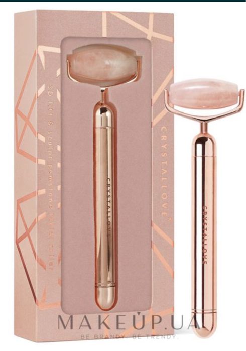 Кварцевый массажер для лица Crystallove Vibrating Rose Quartz Oller