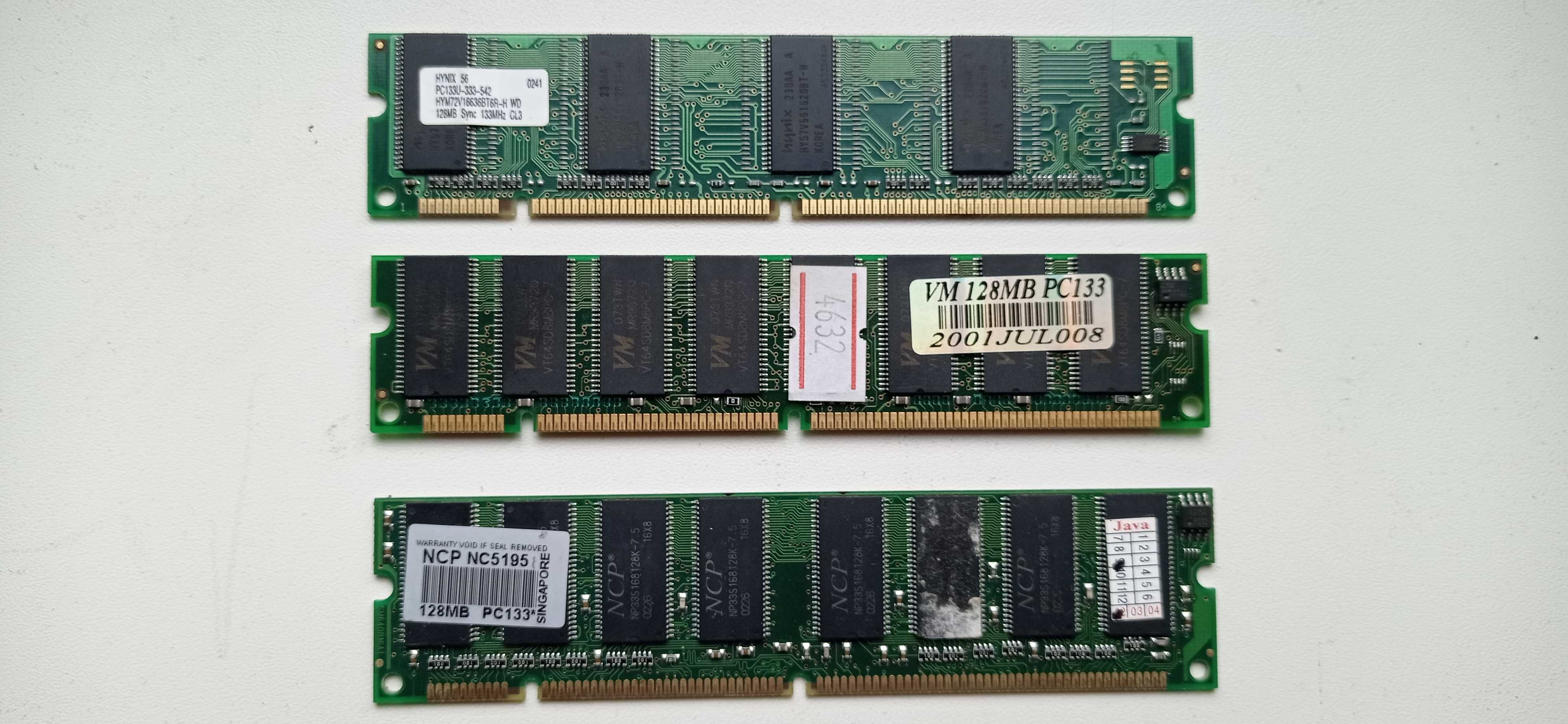 Оперативна пам'ять DIMM SDRAM 128Mb (для десктопа) 3 шт. 150 грн.