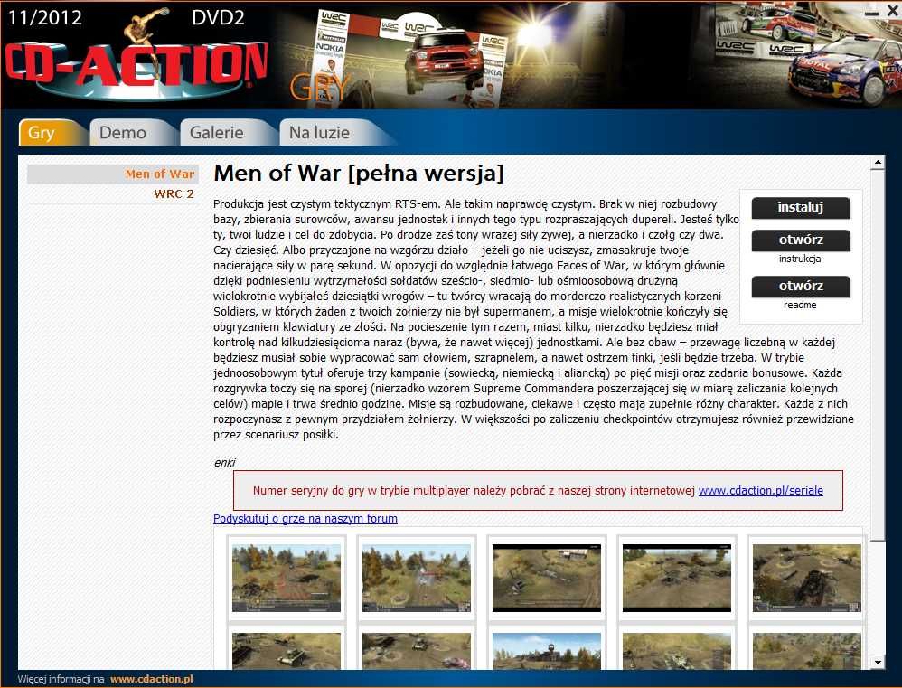 Men of War + WRC 2 (PC/PL)