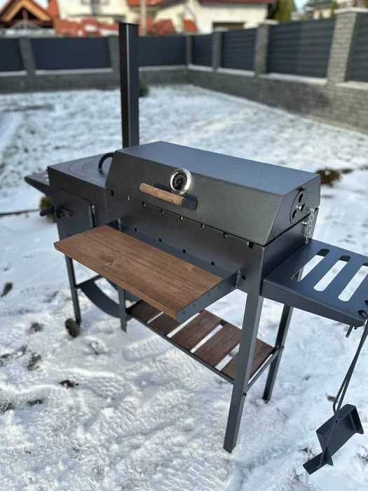 Мангал-гриль 3 в 1 з пічкою! Мангал для шашлику та казана! Мангал 4 мм