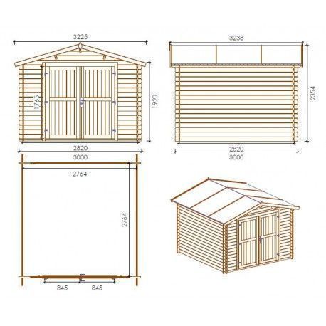 Domek ogrodowy narzędziowy altanka 3x3 m DOM531