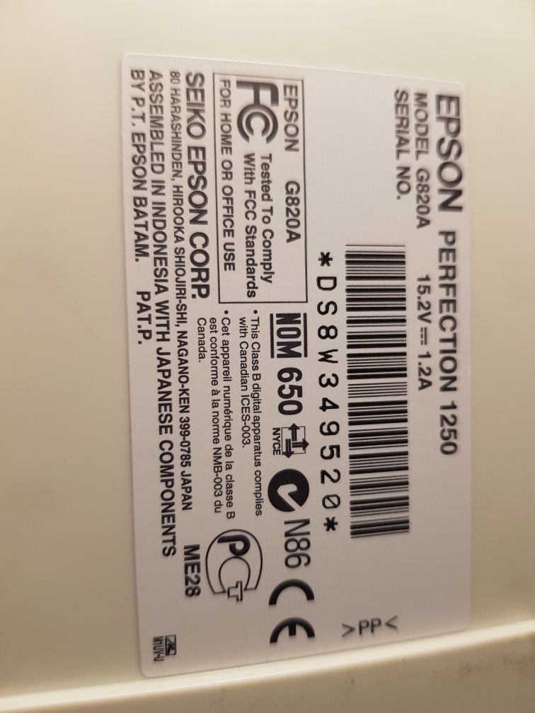 Scanner Epson Perfection 1250