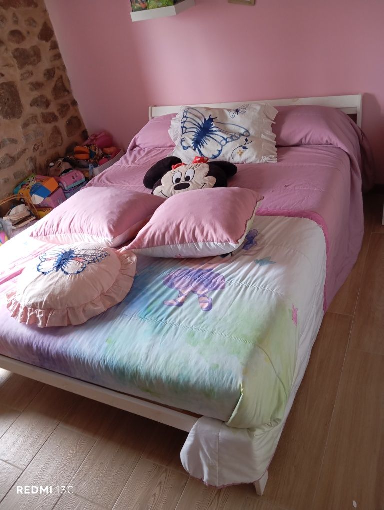 Cama branca 1.40/1.90