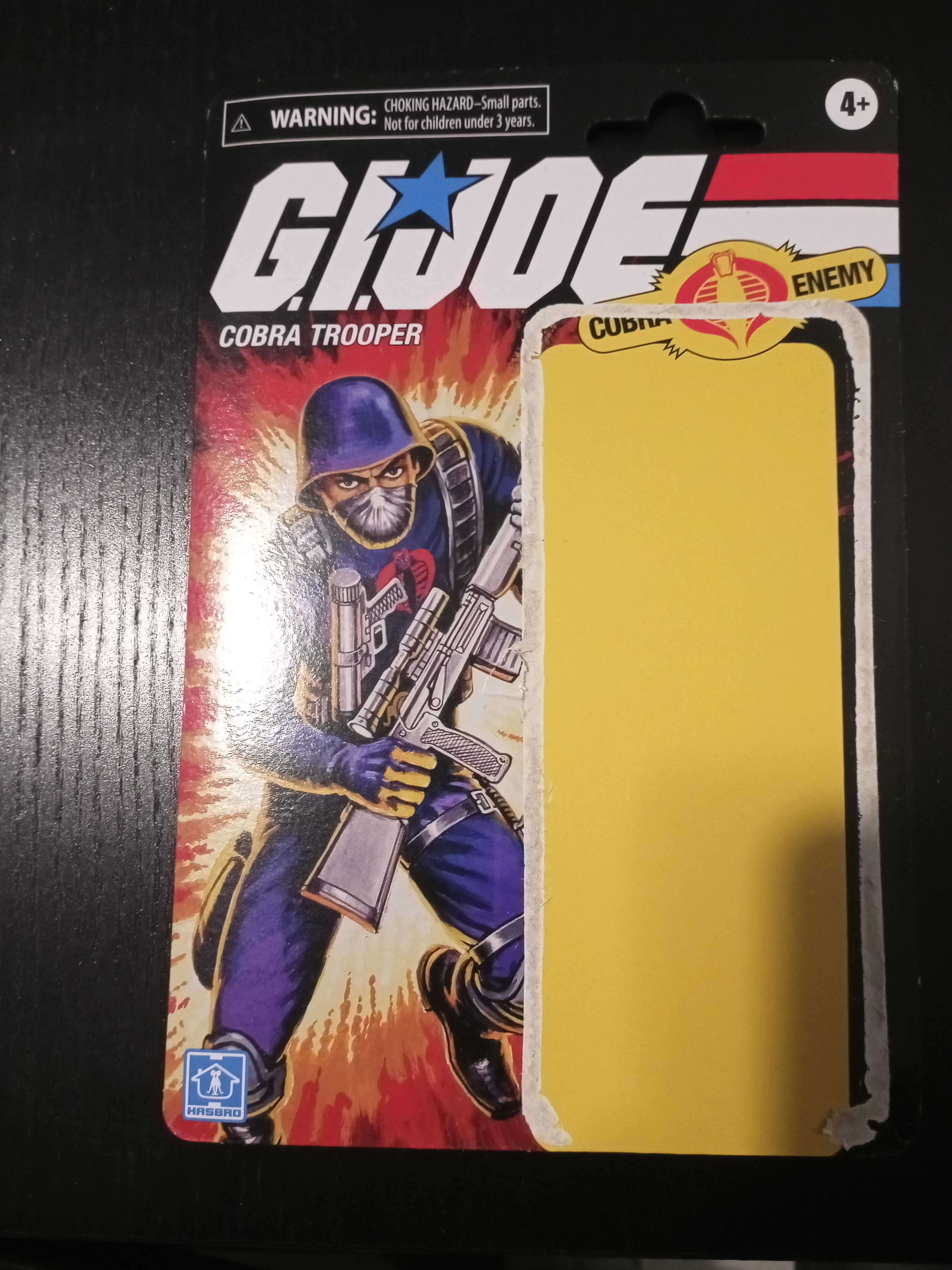 Cartão gi Joe cobra trooper cardbox coleção