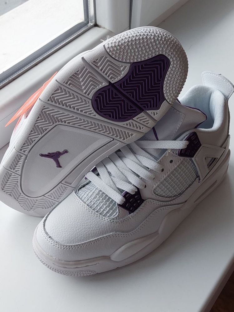 Buty Nike Air Jordan 4 White Metallic Purple 36-45 unisex trampki