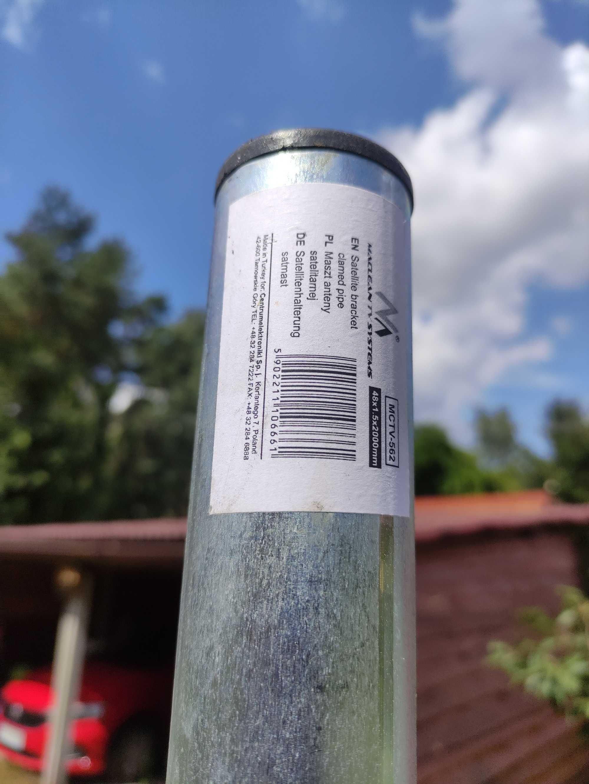 Maszt Antenowy 2M Ocynkowany RURA SŁUP SAT 200CM