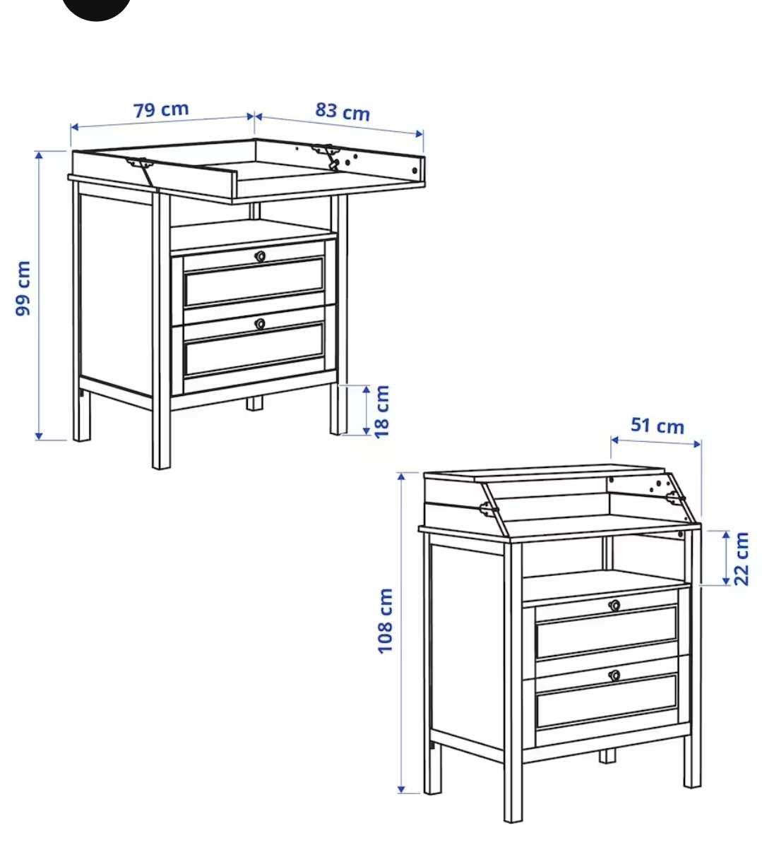 Vende-se trocador SUNDVIK IKEA