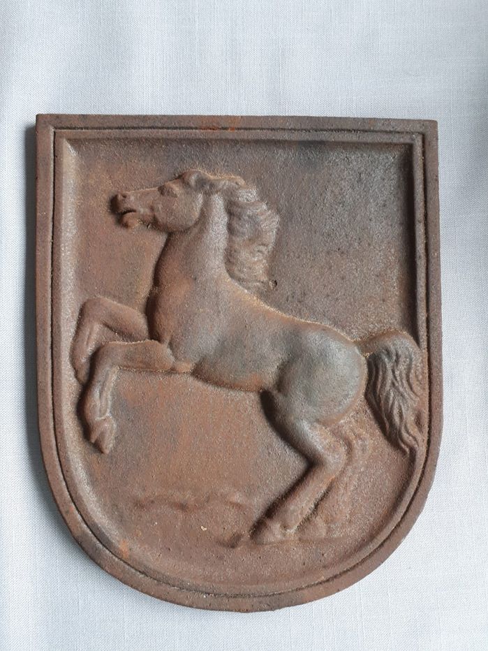 Antyk obraz żeliwo płaskorzeźba oryginalna relief