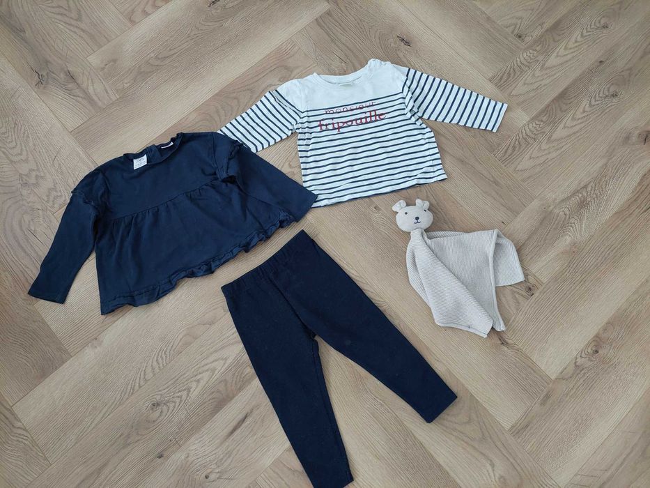 Zestaw 2 bluzki + legginsy Zara Tao Tape à l'oeil 12-18m. 86 cm