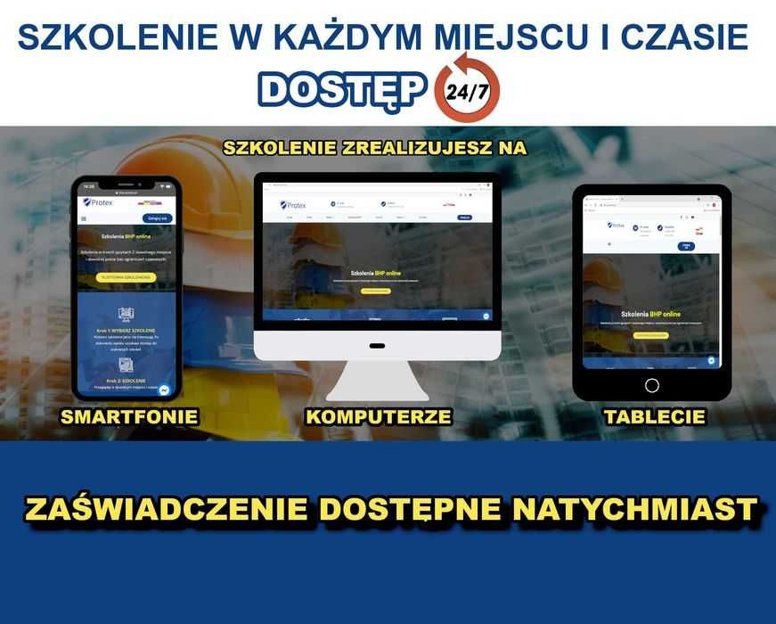 Szkolenia BHP online - interaktywne, w pełni zdalne, dostępne 24/7