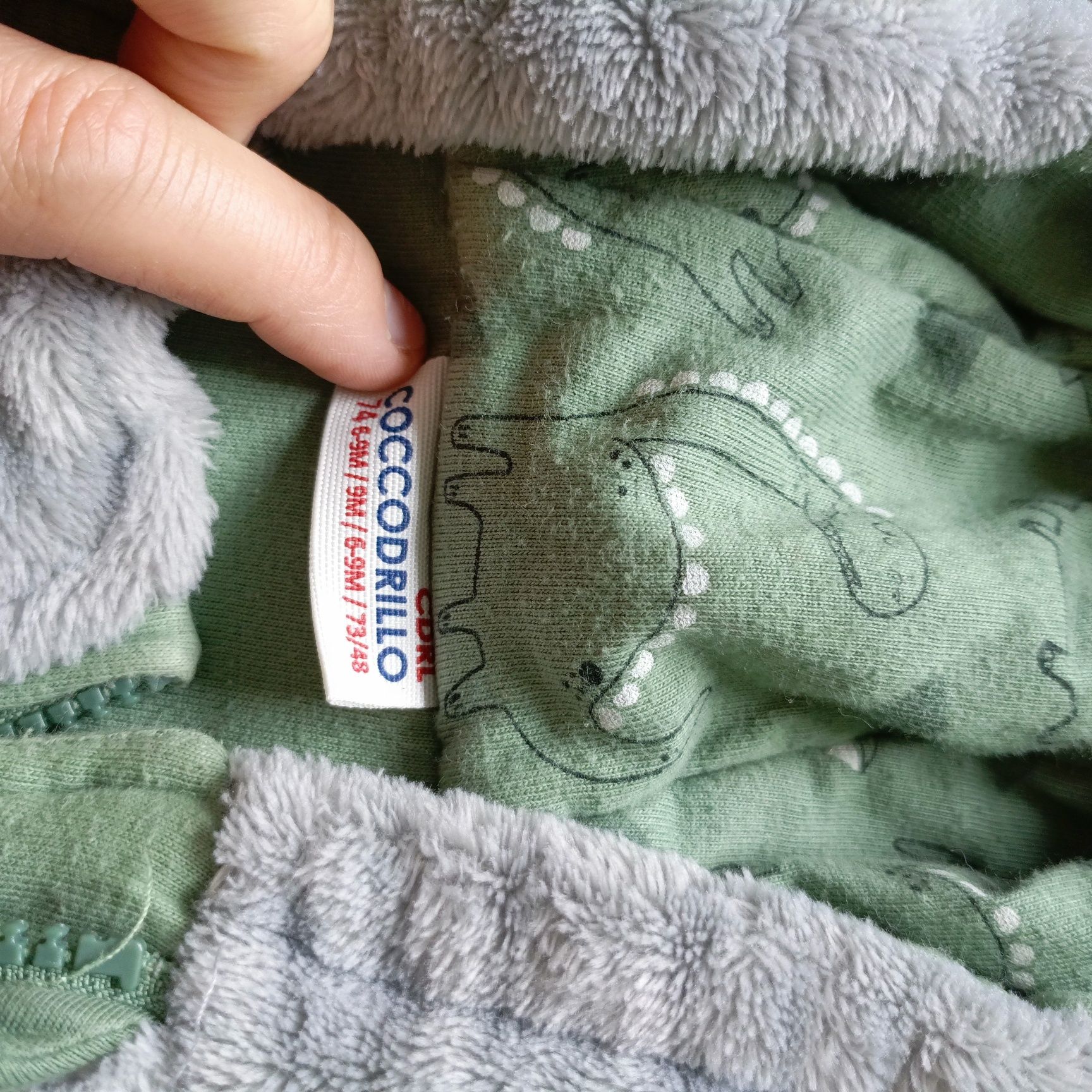 Zimowy kombinezon niemowlęcy z kapturem Coccodrillo r. 74
