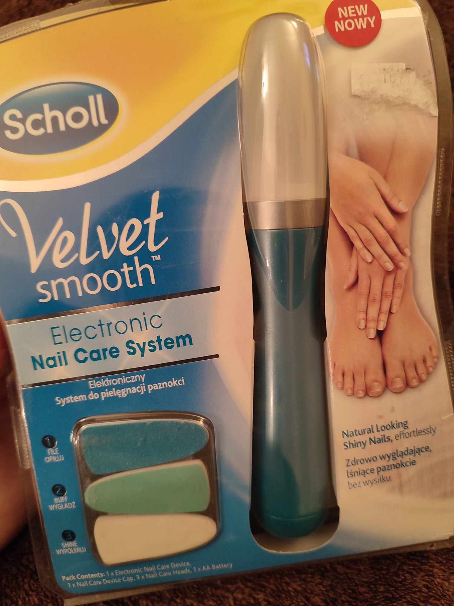 Velvet smooth Scholl elektroniczny system pielęgnacji paznokci + zapas