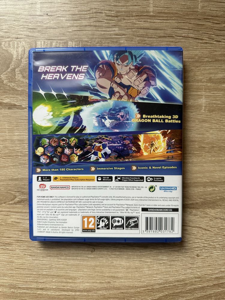 Dragon Ball Sparking Zero PS5