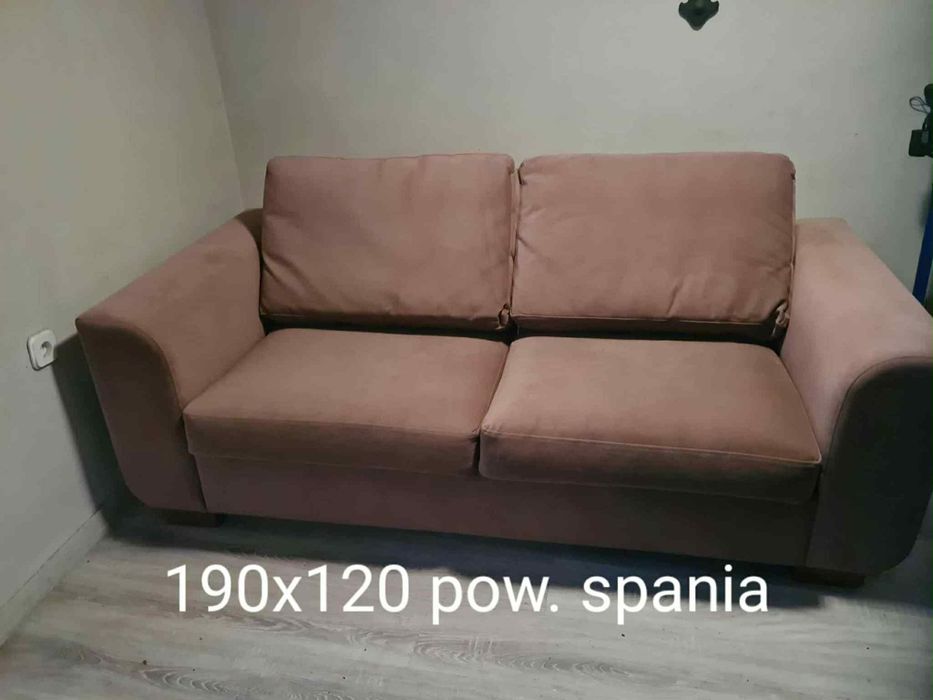 Zestaw rozkładana sofa i fotel