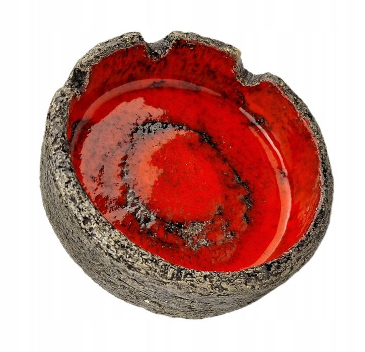 Popielnica Jan Van Erp Holandia lata 1970 Fat Lava