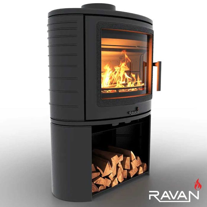 Буржуйка камін Ravan Deluxe 14 кВт — піч тривалого горіння