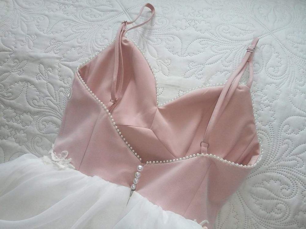 Sukienka rilla lou pudrowy róż XS/34