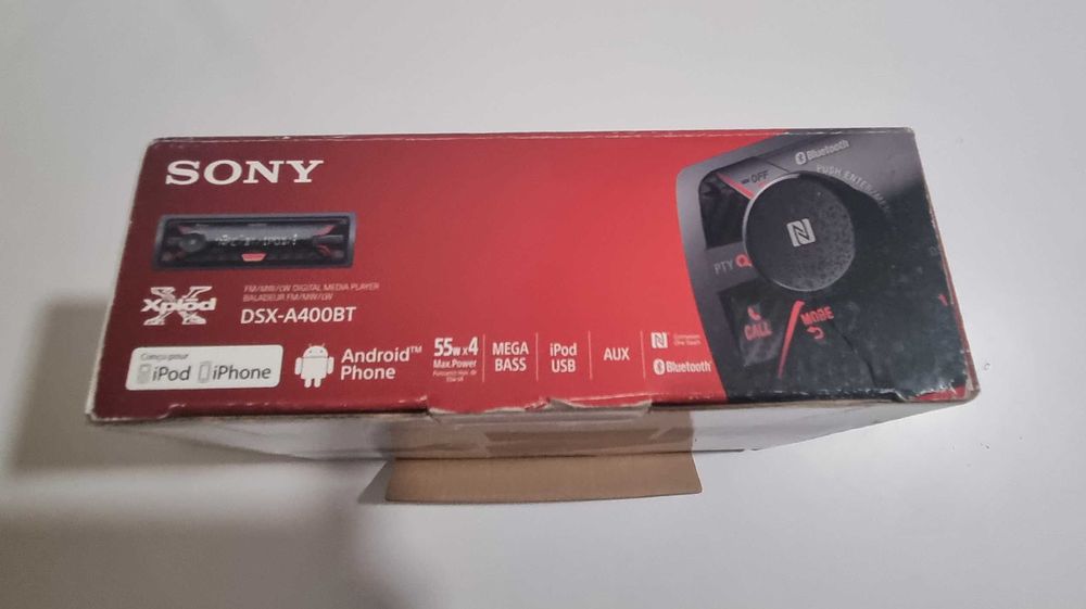 Auto-rádio Sony DSX-A400BT, tem Conexão BLUETOOTH