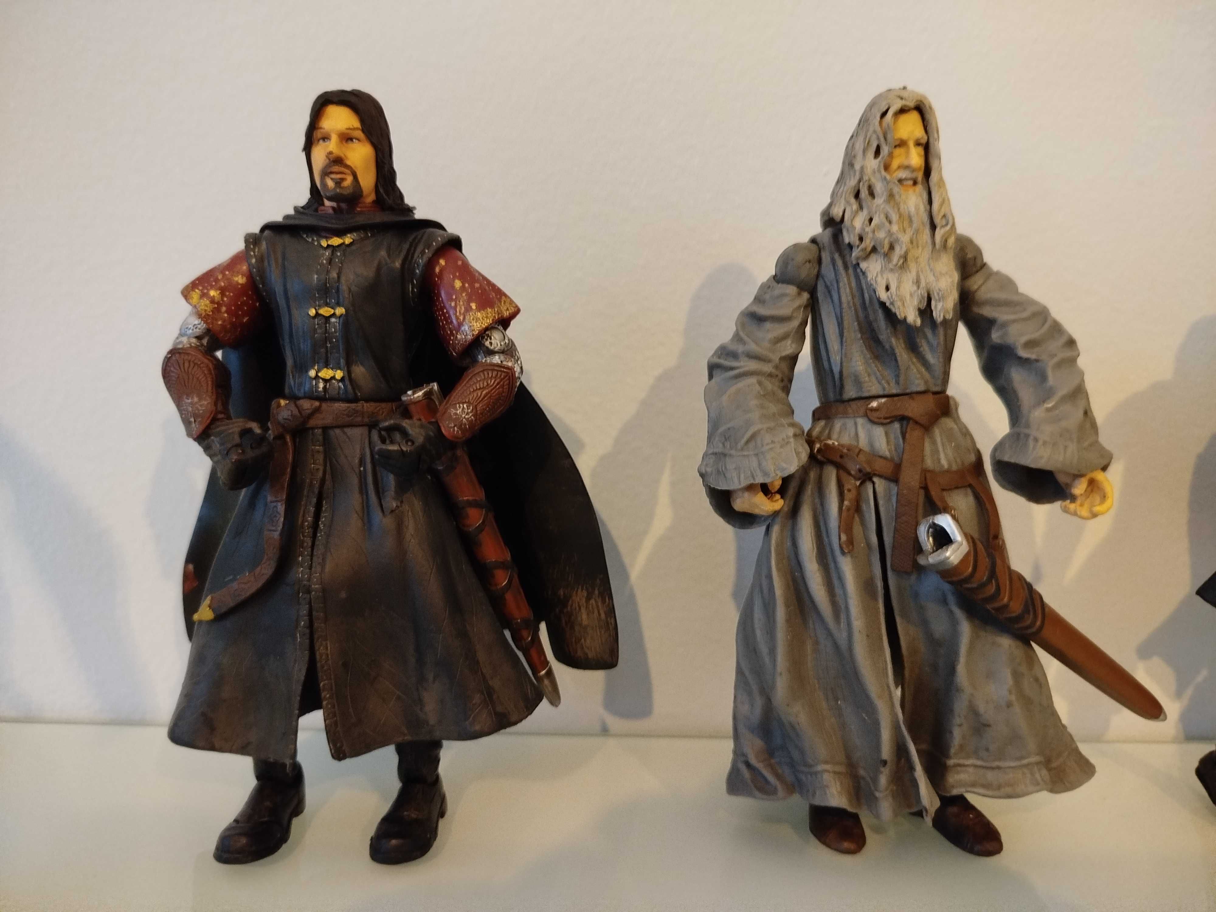 Figuras de acção LOTR- Legolas, Aragorn, Gandalf e Boromir