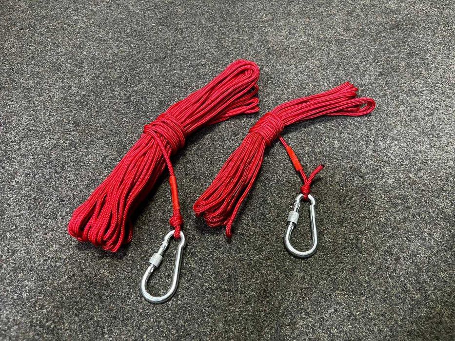 Мотузка | Канат + Карабін / Для Пошукових Магнітів Міцна / 10м | 20м