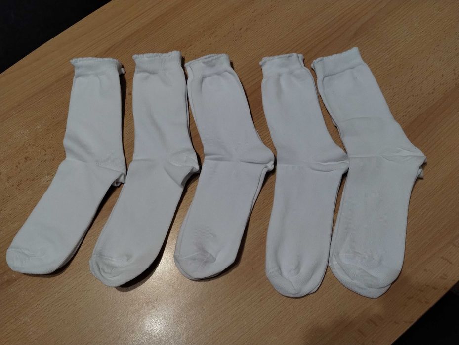 SKARPETKI damskie 5 Pak Białe Nowe rozmiar 36/39