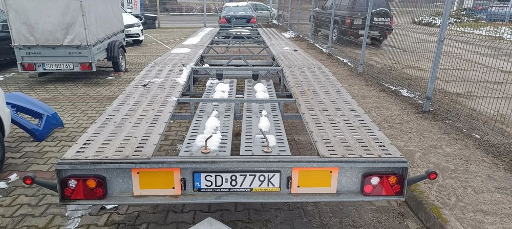 Niewiadów Boro  Przyczepa na dwa auta,pierwszy właściciel,Nowe opony