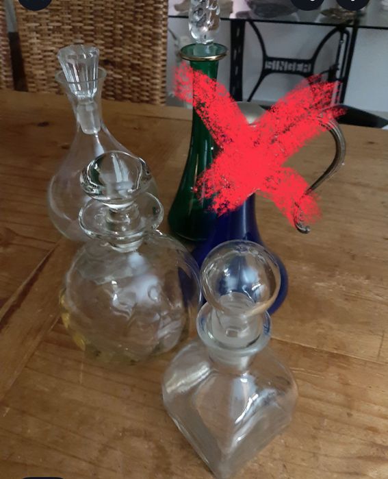 Garrafas de vidro antigas