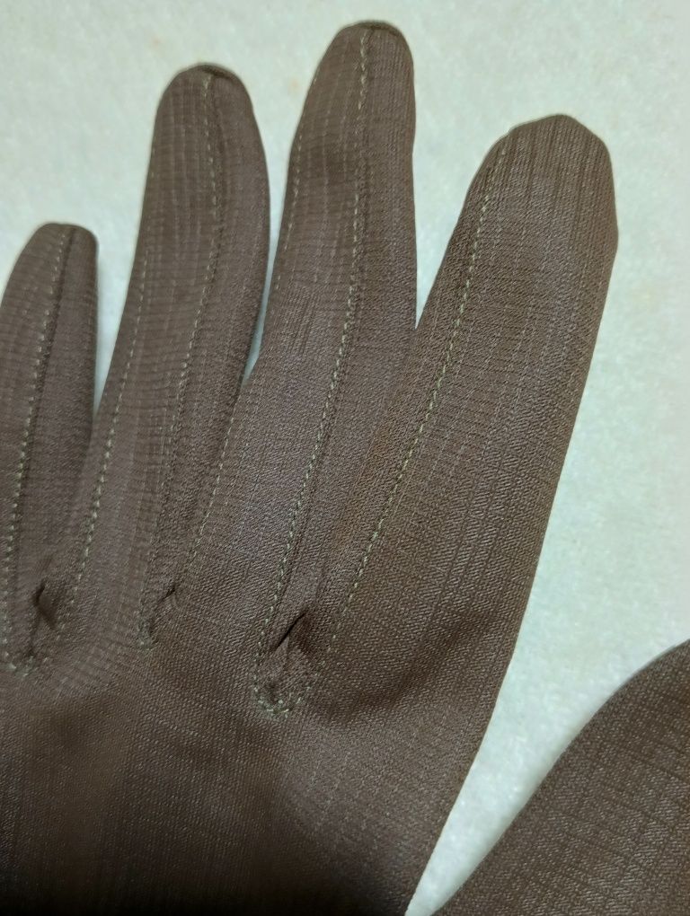 Nylonowe rękawiczki vintage perełka lata 50 60