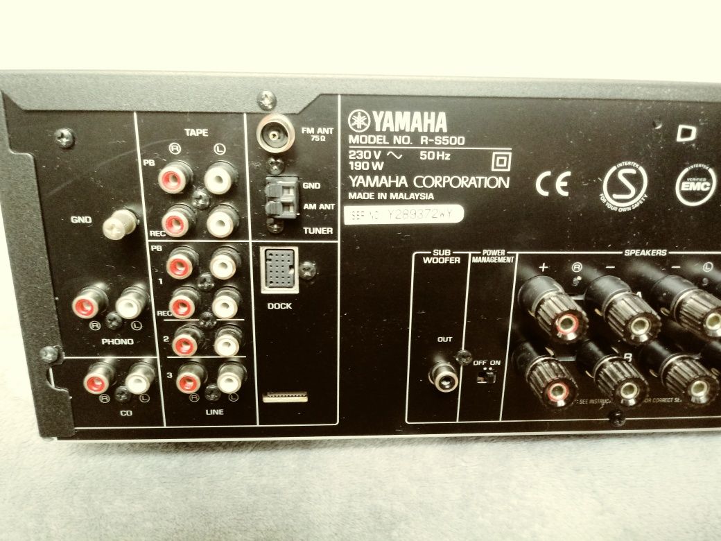 Amplituner stereo YAMAHA R-S500, stan idealny/sklepowy.