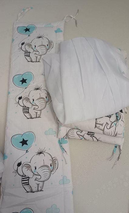 Продам постіль у ліжечко+бортики+балдахін