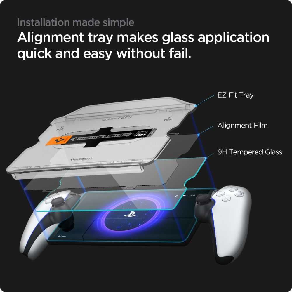 Защитное стекло Spigen Glas.tR EZ Fit  для Sony Playstation Portal