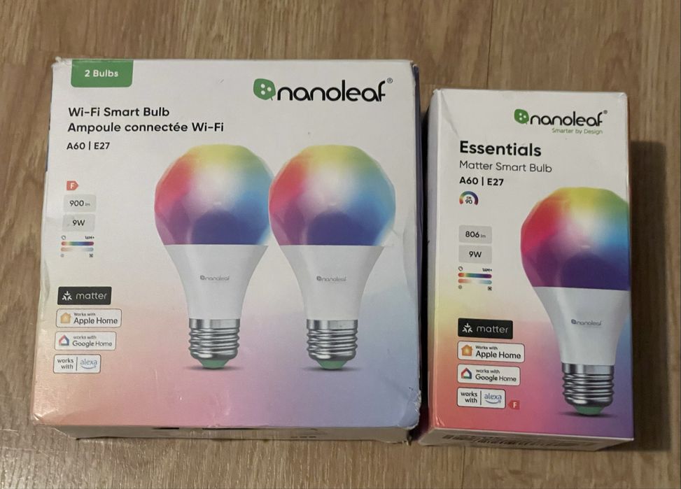 Nanoleaf e27 3 sztuki zarowek RGB Apple Homekit Matter