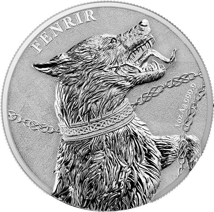 Срібна монета Fenrir, Germania Mint (Beasts), Срібло 999.9 1oz