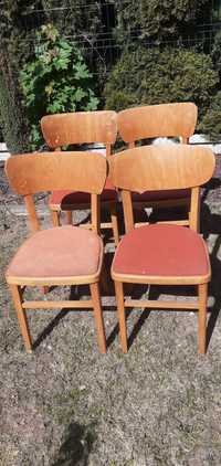 Stare krzesła PRL 4 sztuki