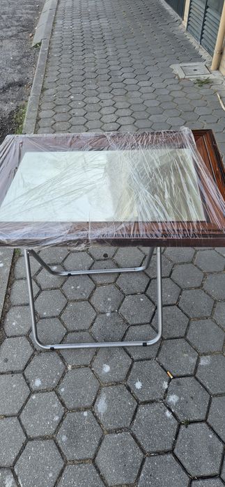 Espelho em madeira maciça