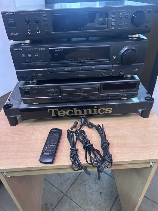 Wieża Technics 3 klocki procesor Technics SHGE90 CD Amplituner
