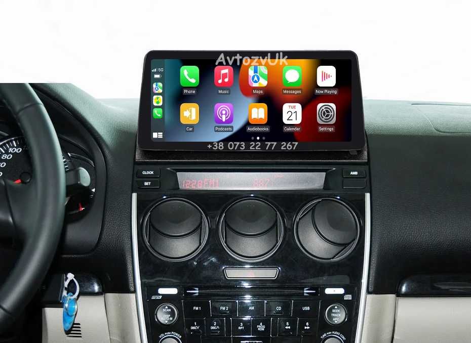 Android 14 MAZDA 6 GPS TV USB Дисплей Tesla Мазда 6 CarPlay Магнитола