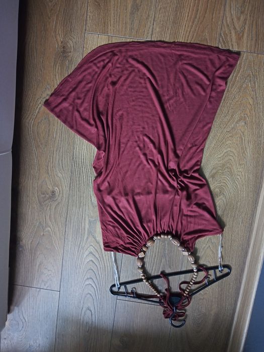 Bluzka drewniane korale viskoza L 40 Amisu brązowa