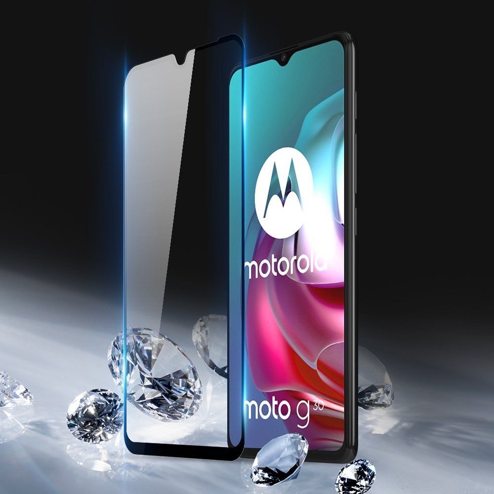 Szkło Hartowane 9D Cały Ekran Z Ramką Do Motorola Moto G30 / Moto G10