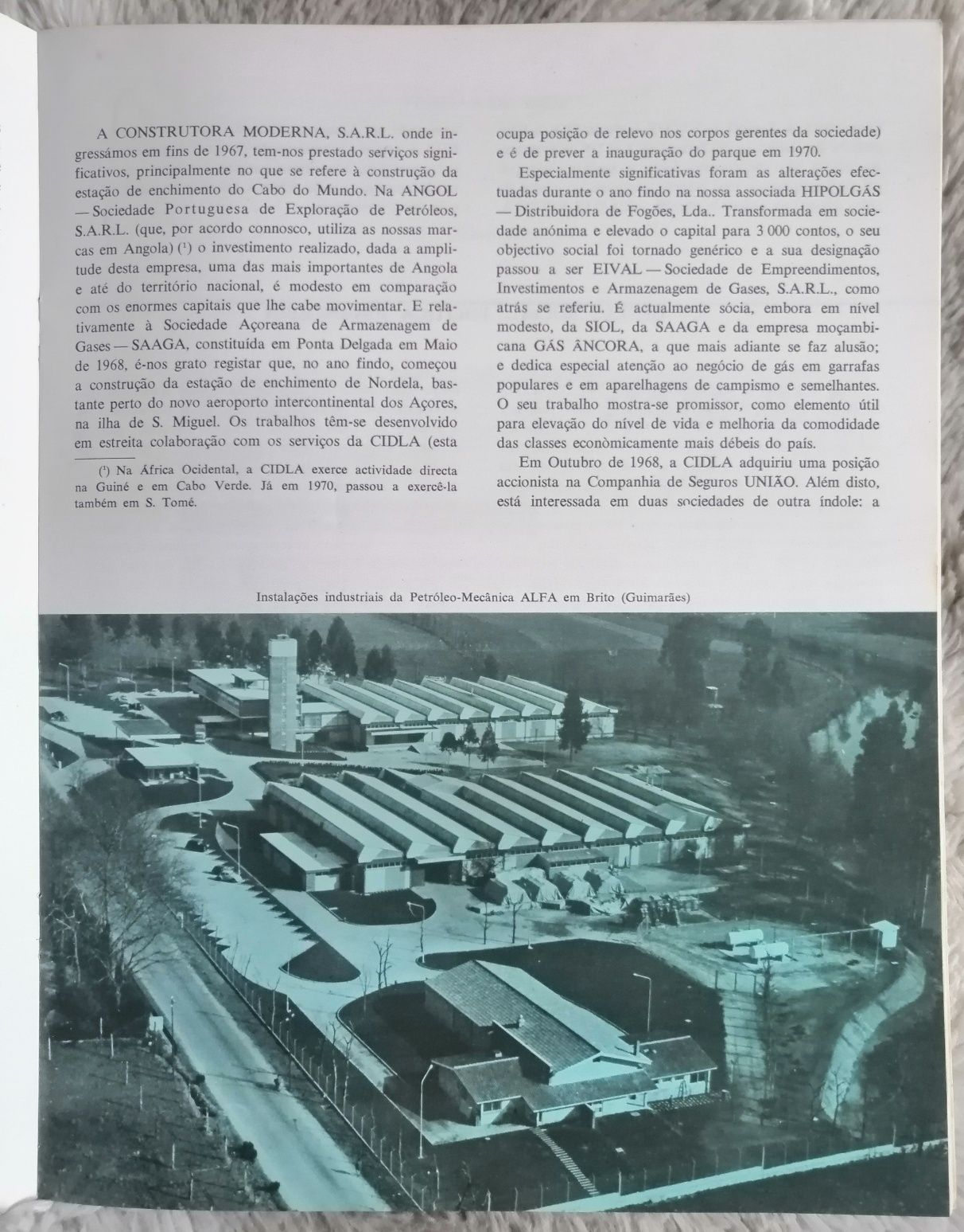 Brochura da CIDLA - Combustíveis Industriais e Domésticos SARL 1969