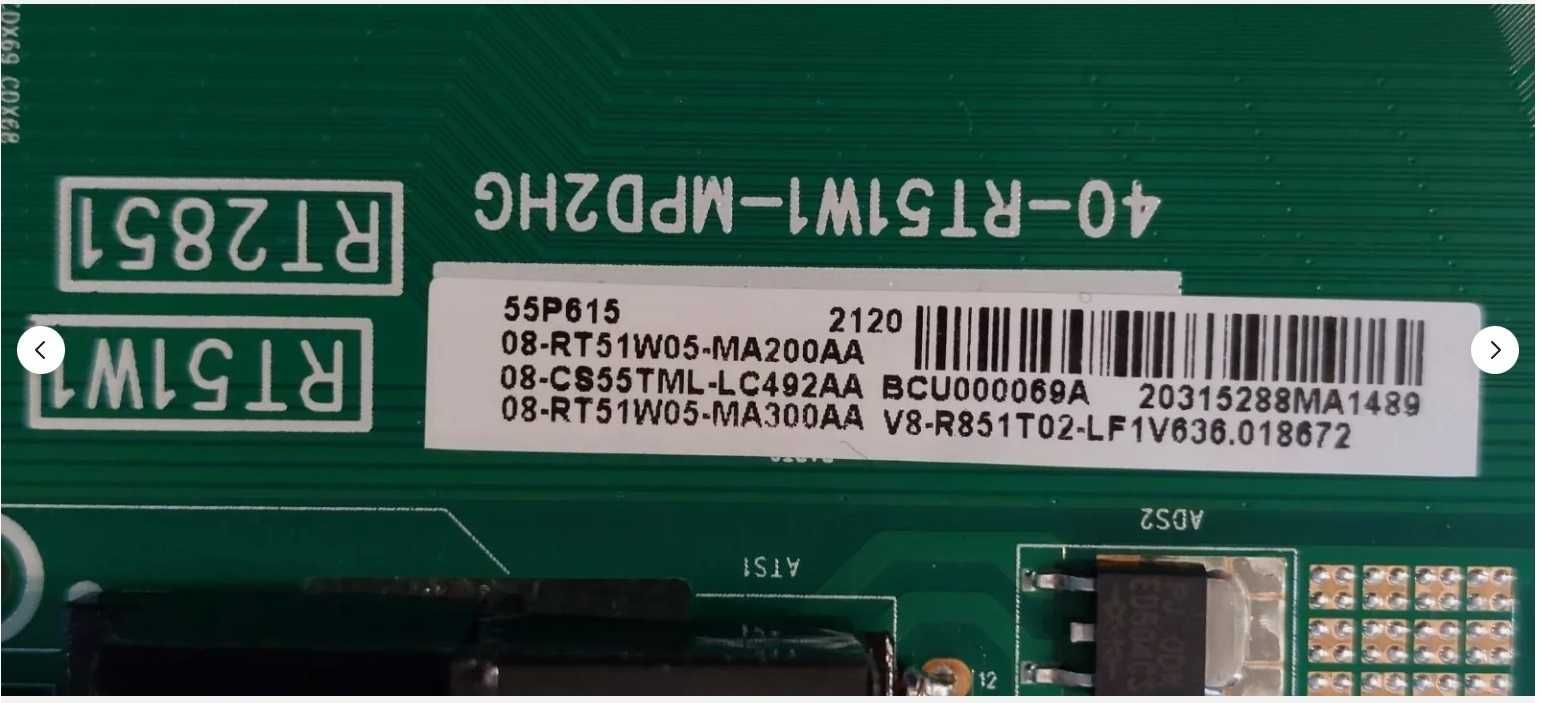 Placa Principal 40-RT51W1-MPD2HG para TCL 50P615