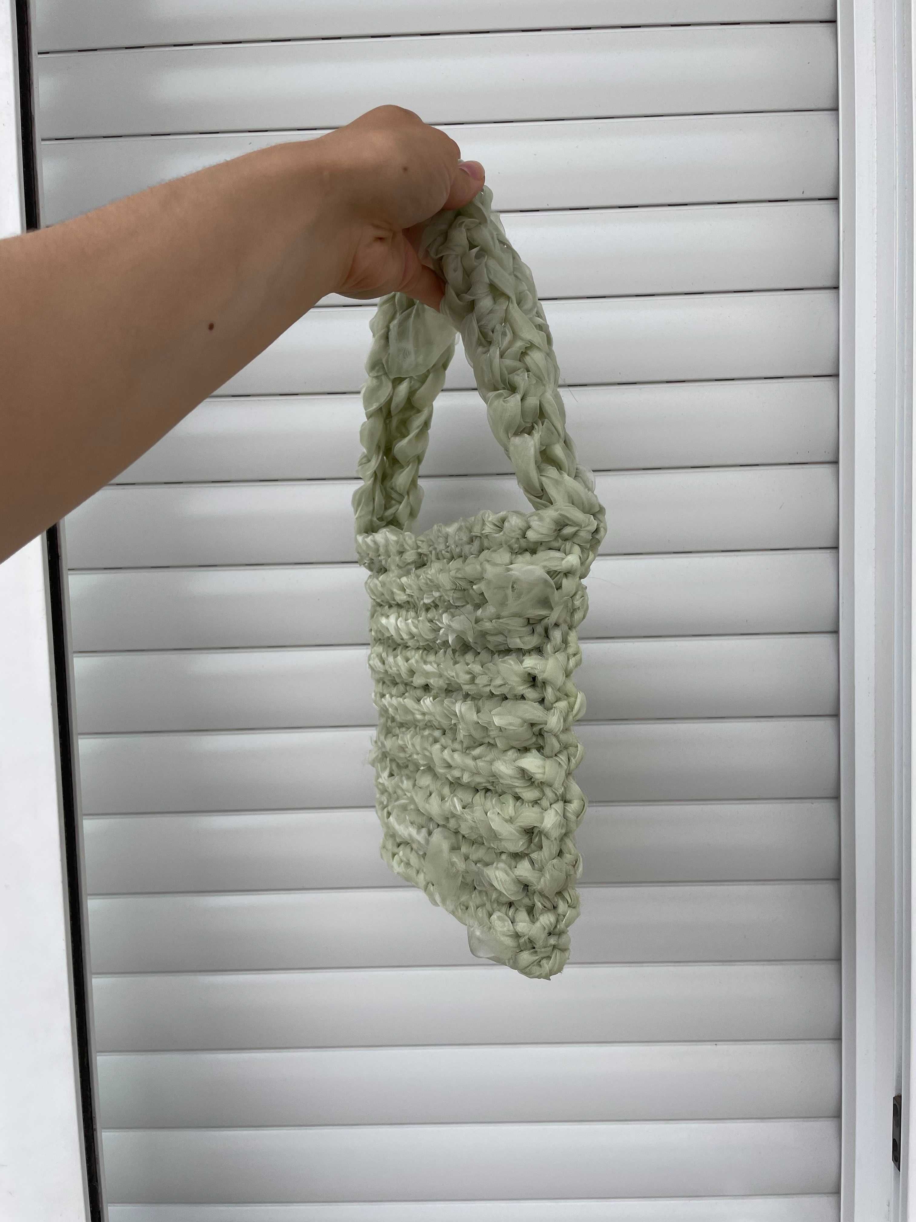 crochet shoulder bag handmade upcycle