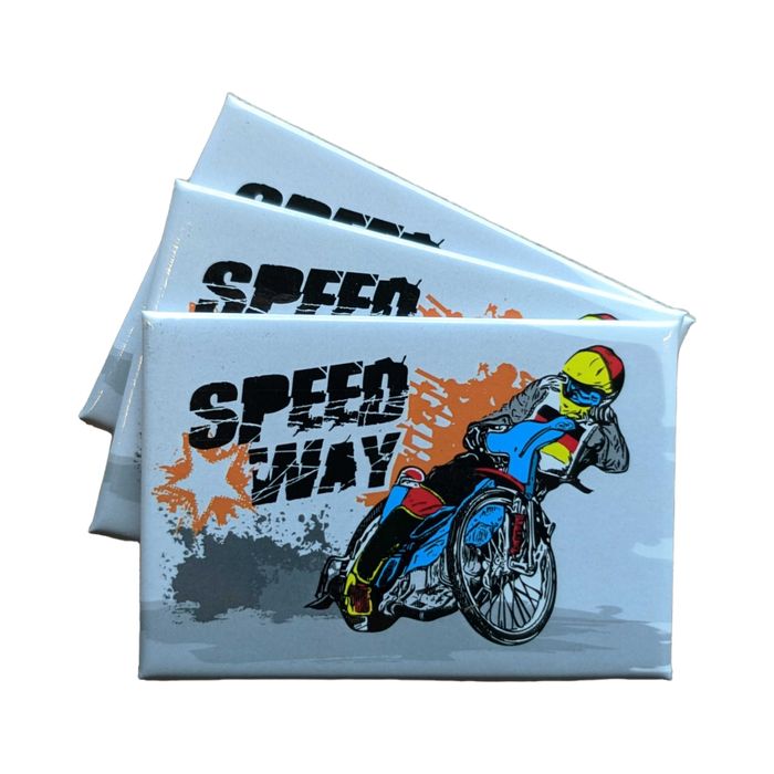 Magnes SPEEDWAY Żużel Niemcy Biały na lodówkę 8 x 5,5 cm