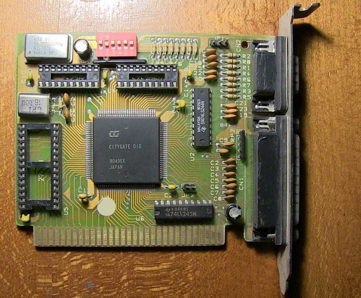 Видеокарта старая ECA Unigue UN-010 8bit 256KB ISA