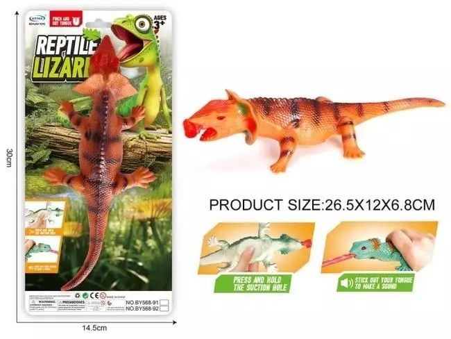 Jaszczurka z wyciąganym językiem 26cm. MERKPOL