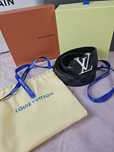 Pasek Louis Vuitton LV komplet unisex Ultra Premium LV ciemny OUTLET