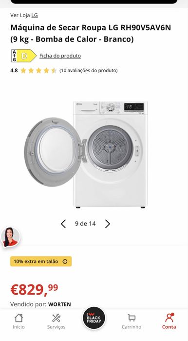 Maquina de Lavar Roupa LG NOVA